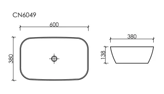 Раковина Ceramica Nova Element CN6049MB 60см чёрный матовый